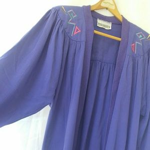 Vintage embroidered open sweater for spring